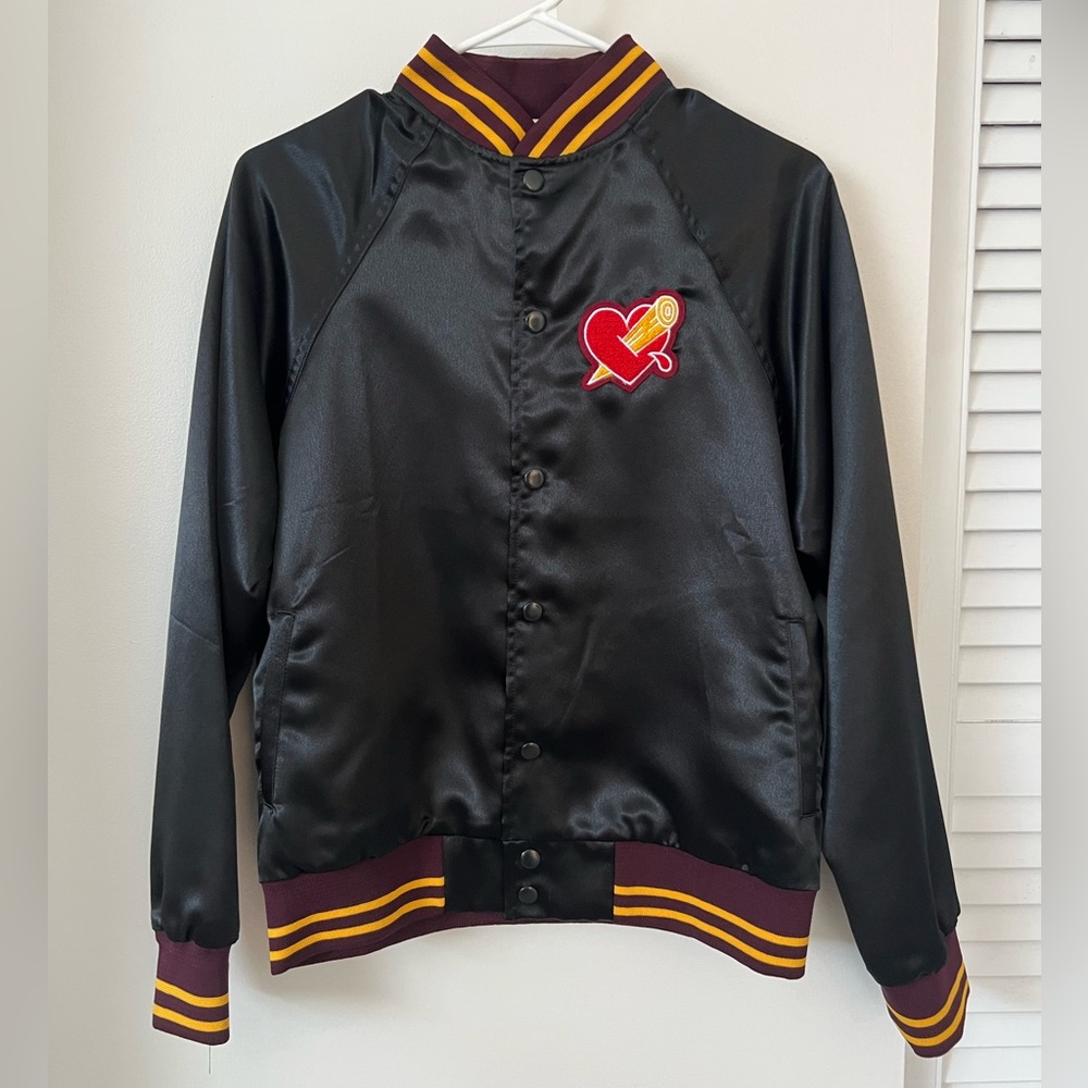 MONDO x Tuesday Bassen Buffy SATIN SLAYER BOMBER JACKET BTVS Fitted M NEW RARE